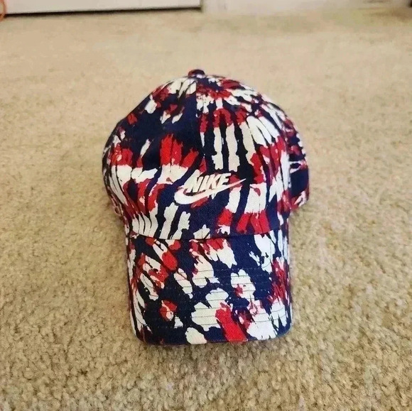 Nike Mens Retro 1992 Adjustable Hat Blue White Red 4th Of July - Picture 1 of 3